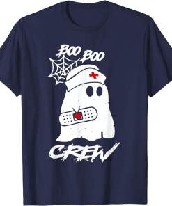 Boo Boo Crew Nurse Ghost Funny Halloween Costume Nursing Shirt