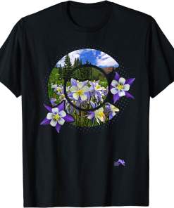 Colorado Columbine Flower – Rocky Mountain Wildflower Shirt