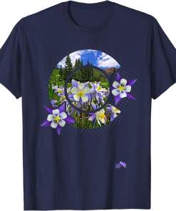 Colorado Columbine Flower – Rocky Mountain Wildflower Shirt