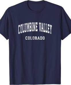 Columbine Valley Colorado CO Vintage Athletic Sports Design Shirt