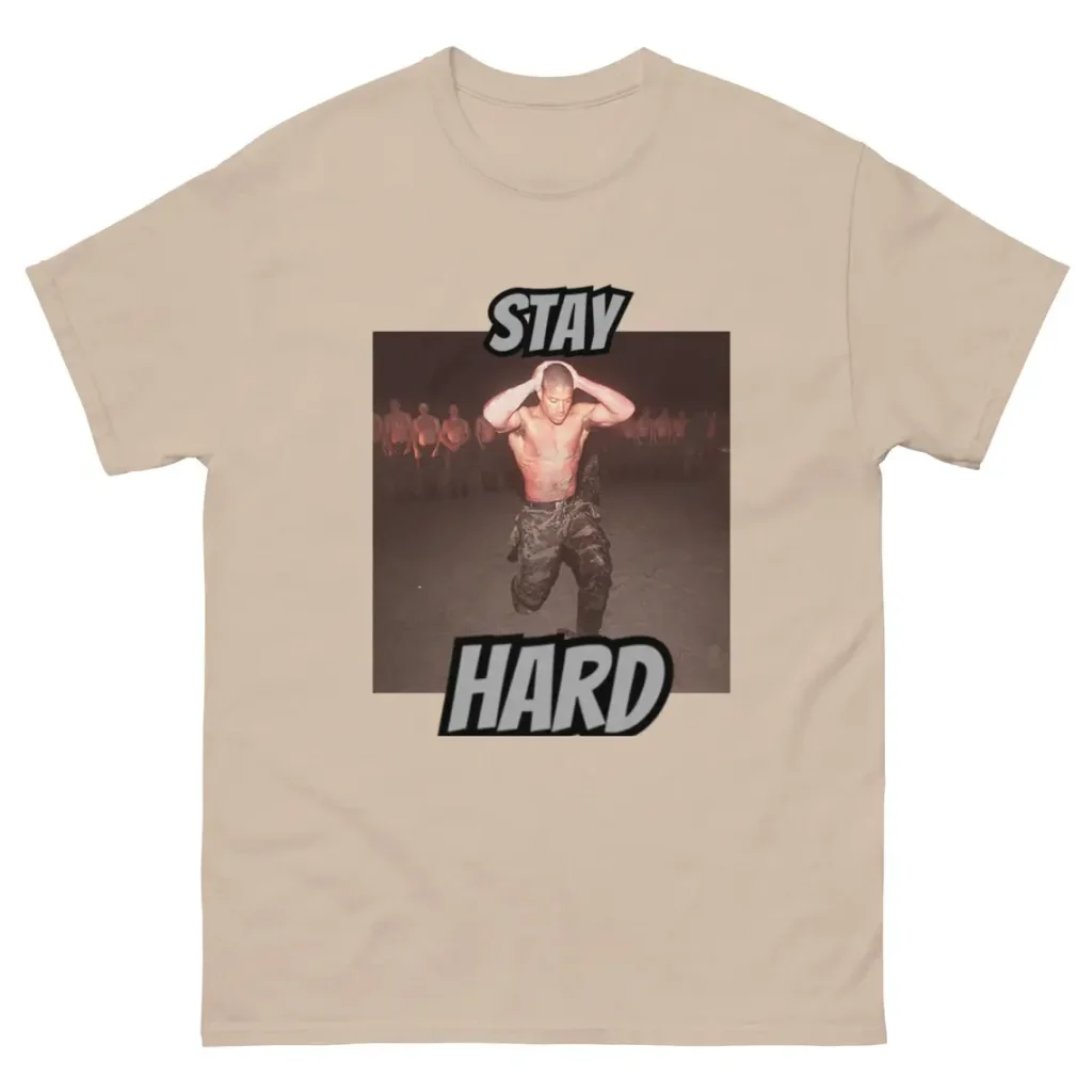 David goggins “STAY HARD” t-shirt, mens Motivational Athlete t-shirts, workout t-shirt.