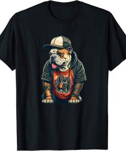 Funny Bulldog Dog Rap Hip-hop Rapper R&B Shirt