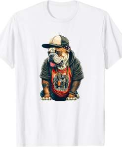Funny Bulldog Dog Rap Hip-hop Rapper R&B Shirt