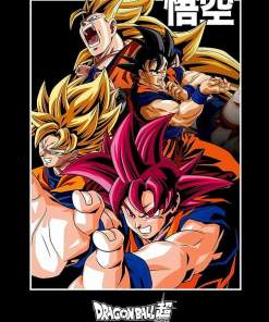 Dragon Ball Goku Super Saiyan Character Men’s Black Shirt