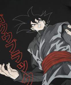 Dragon Ball Super Oversized Goku Black with Kanji Men’s Black Shirt