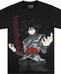 Dragon Ball Super Oversized Goku Black with Kanji Men’s Black Shirt