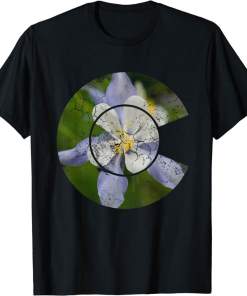 Flag of Colorado Shirt Columbine Flower Gift