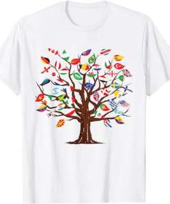 Flags of Countries of the World international flag tree kid Shirt