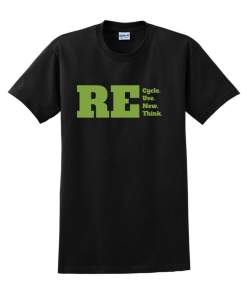 Funny Recycle Shirt. Re Cycle, Use, New, Think. Unisex Ultra Cotton T-Shirt