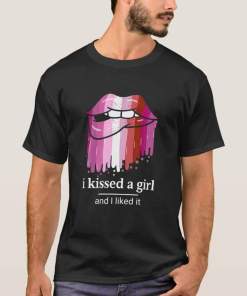 I Kissed A Girl And I Liked It Bi Pride Lips Shirt