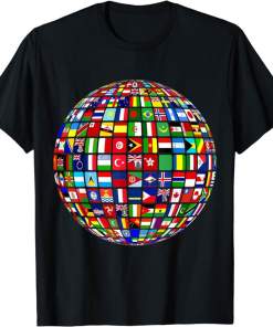 International World Flags shirt Flags World Map Shirt