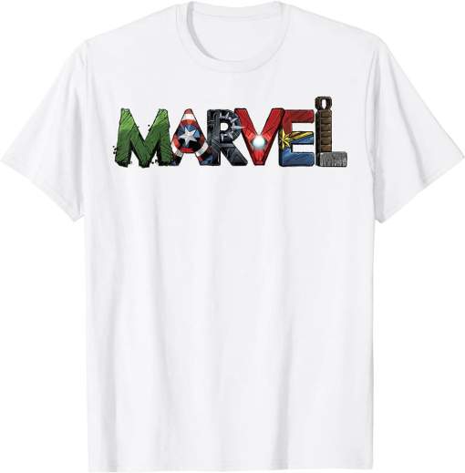 Marvel Avengers Character Text Portrait Shirt