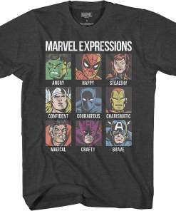 Marvel Avengers Expressions Moods Adult Men’s Shirt