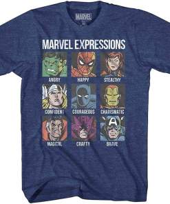 marvel avengers expressions moods adult mens shirt (4)