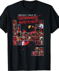 marvel deadpool periodic table of awesomeness t shirt (3)