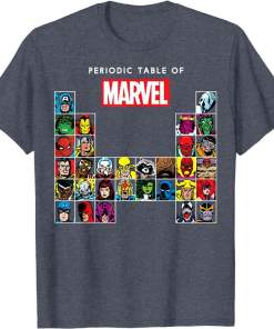 marvel periodic table of heroes villains retro shirt (2)