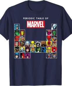 marvel periodic table of heroes villains retro shirt (5)