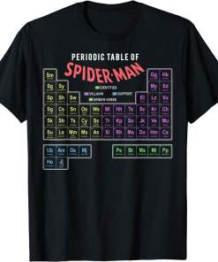 marvel periodic table of spider man shirt (4)