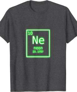 neon element green periodic table chemistry nerd costume shirt (1)