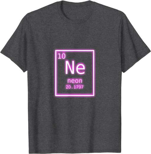 Neon Element Purple Periodic Table Chemistry Nerd Science Shirt