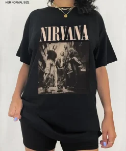 NIR Unisex Shirt, Vintage Band Tee, In Utero Nir.vana Tour 90s Shirt