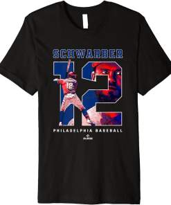 Number and Portrait Kyle Schwarber Philadelphia MLBPA Premium Shirt