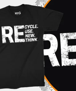 renew reuse recycle rethink t shirt save the earth climate change