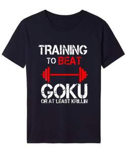 Super Saiyan Goku Training Gym T Shirt, Traning to Beat Goku