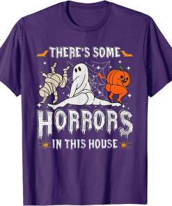 There’s Some Horrors In This House Ghost Pumpkin Halloween Shirt