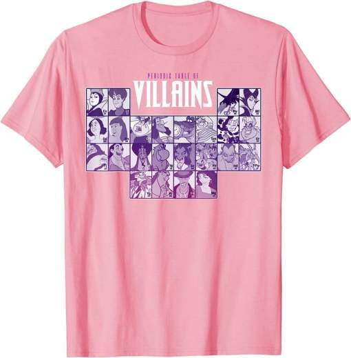 Disney Villains Periodic Table Of Villains Group Shot Shirt